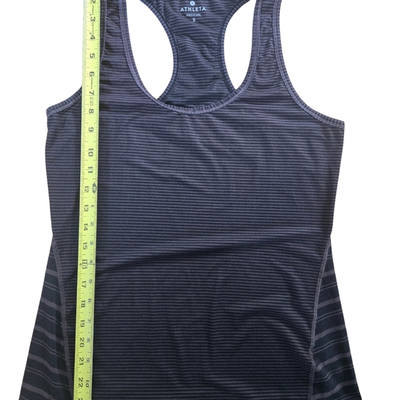 Athleta Black Striped Athletic Tank Top Size Small - Picture 5 of 6